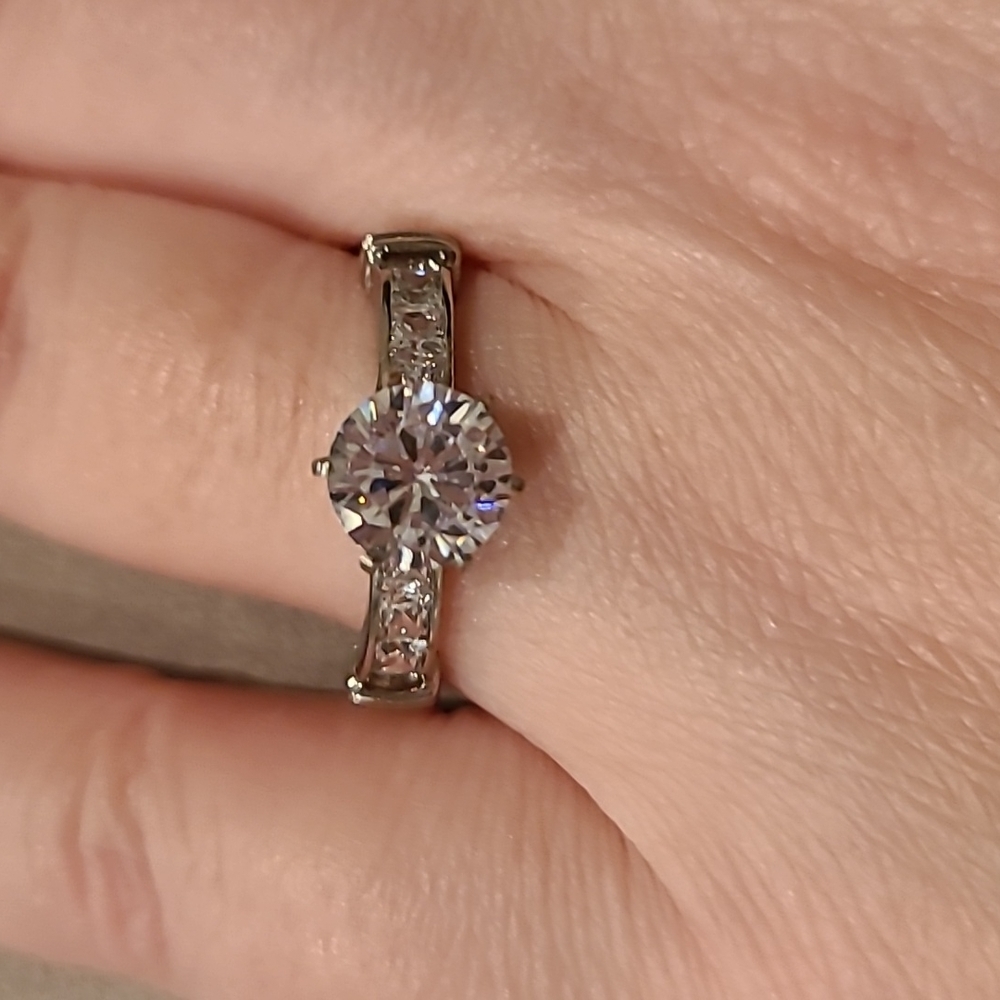 Cubic Zirconia Stainless Steel Ring